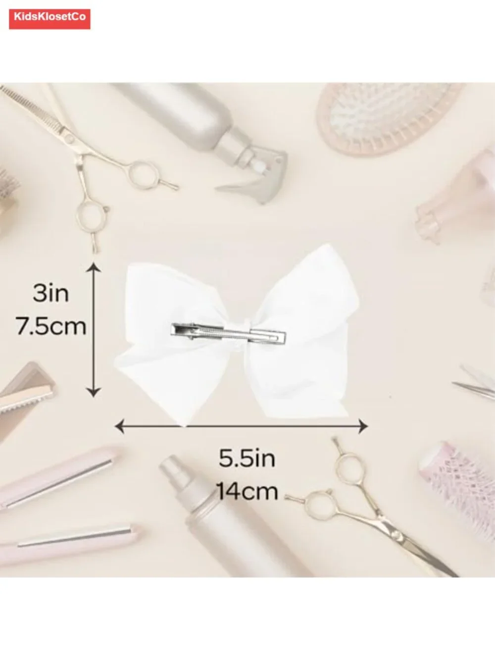 5.5 Inch Grosgrain Hair Bow Alligator Clip - Classic Hair Accessory